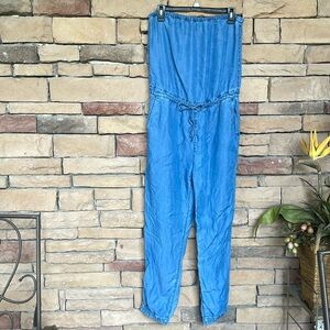 Ladies denim strapless jumpsuit  size 10